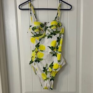 Lemon Print One-Piece Swimsuit